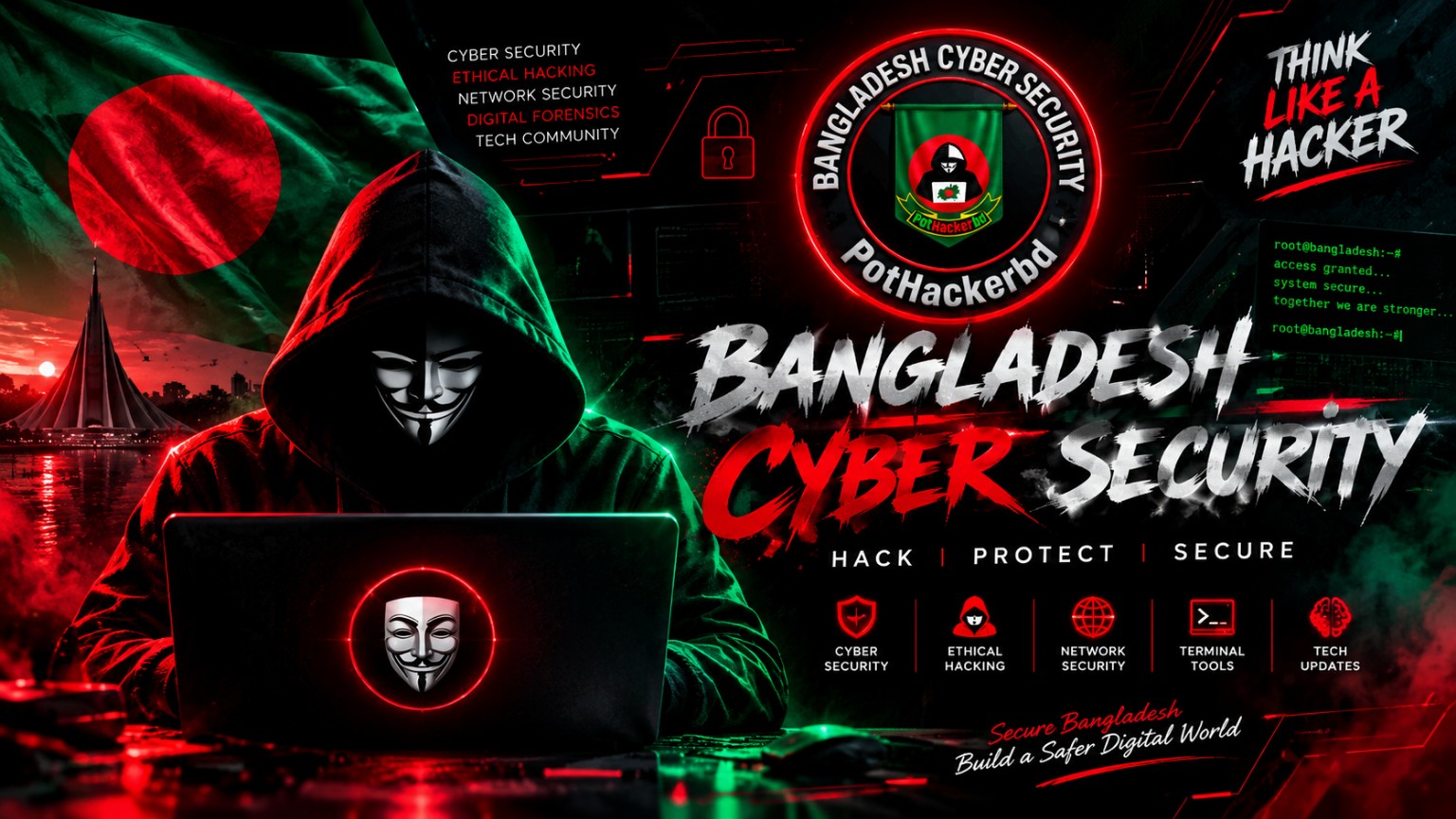 Bangladesh Cyber Security — PotHackerbd banner